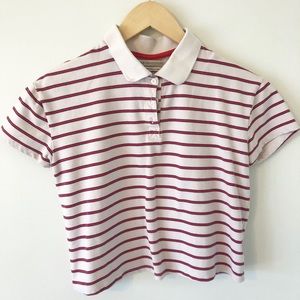 Urban Outfitters Cropped Striped Polo